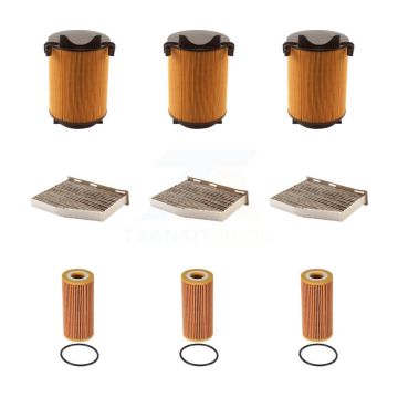 3x Air + 3x Cabin + 3x Engine Cartridge Oil Filter (9 Total) Kit For Volkswagen Jetta KFM-101932