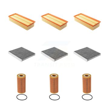 3x Air + 3x Cabin + 3x Engine Cartridge Oil Filter (9 Total) Kit For Volkswagen Golf Audi KFM-101935
