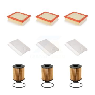 3x Air + 3x Cabin + 3x Engine Cartridge Oil Filter (9 Total) Kit For Jeep Renegade Fiat KFM-101939