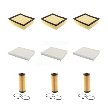 3x Air + 3x Cabin + 3x Engine Cartridge Oil Filter (9 Total) Kit For Ford F-150 2.7L KFM-101940