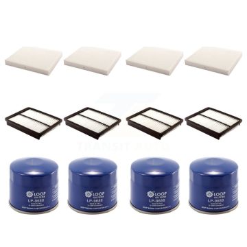 4x Air + 4x Cabin + 4x Engine Oil Filter (12 Total) Kit For Hyundai Santa Fe 2.4L KFM-101944