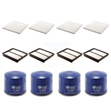 4x Air + 4x Cabin + 4x Engine Oil Filter (12 Total) Kit For Hyundai Kia Optima Sonata Fe KFM-101945