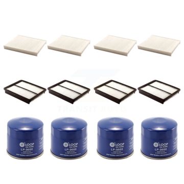 4x Air + 4x Cabin + 4x Engine Oil Filter (12 Total) Kit For Kia Sorento Hyundai Santa Fe KFM-101952