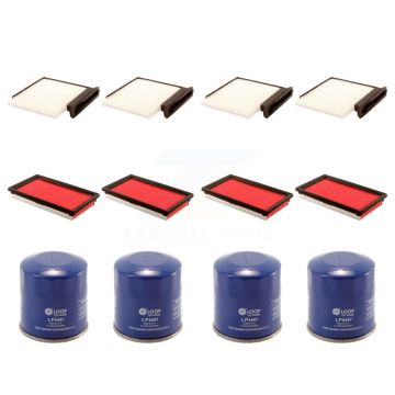 4x Air + 4x Cabin + 4x Engine Oil Filter (12 Total) Kit For 2007-2011 Nissan Versa KFM-101954