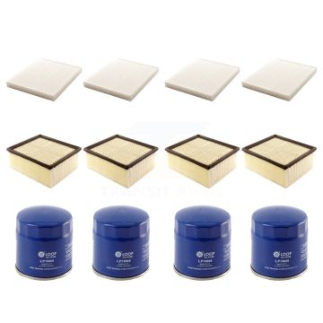 4x Air + 4x Cabin + 4x Engine Oil Filter (12 Total) Kit For Ram 2500 3500 4500 5500 6.4L KFM-101962