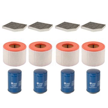 4x Air + 4x Cabin + 4x Engine Oil Filter (12 Total) Kit For 2012 Audi A6 2.0L KFM-102003