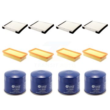 4x Air + 4x Cabin + 4x Engine Oil Filter (12 Total) Kit For Hyundai Accent KFM-102005