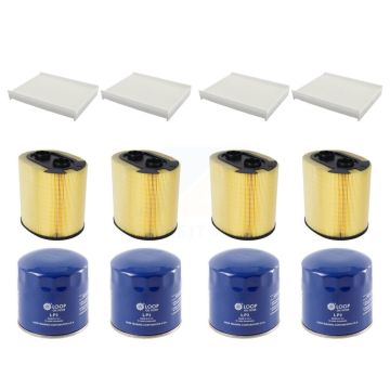 4x Air + 4x Cabin + 4x Engine Oil Filter (12 Total) Kit For Ford F-350 Super Duty F-250 KFM-102024