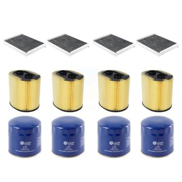 4x Air + 4x Cabin + 4x Engine Oil Filter (12 Total) Kit For Ford F-350 Super Duty F-250 KFM-102025