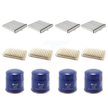 4x Air + 4x Cabin + 4x Engine Oil Filter (12 Total) Kit For Toyota Yaris KFM-102032