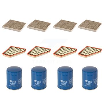 4x Air + 4x Cabin + 4x Engine Oil Filter (12 Total) Kit For Chevrolet Camaro Cadillac ATS KFM-102039