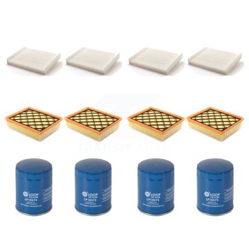 4x Air + 4x Cabin + 4x Engine Oil Filter (12 Total) Kit For 2013 Lincoln MKZ 3.7L KFM-102045