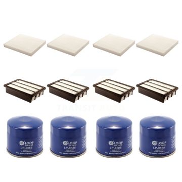 4x Air + 4x Cabin + 4x Engine Oil Filter (12 Total) Kit For 07-09 Hyundai Santa Fe 2.7L KFM-102070