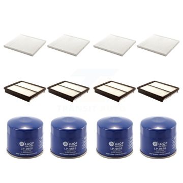 4x Air + 4x Cabin + 4x Engine Oil Filter (12 Total) Kit For Hyundai Sonata Kia Optima KFM-102073