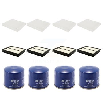 4x Air + 4x Cabin + 4x Engine Oil Filter (12 Total) Kit For Hyundai Sonata KFM-102075