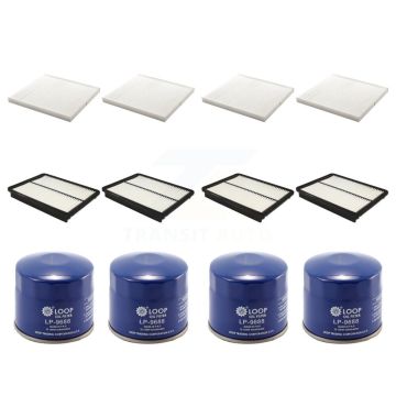 4x Air + 4x Cabin + 4x Engine Oil Filter (12 Total) Kit For 13-16 Hyundai Santa Fe Sport KFM-102077