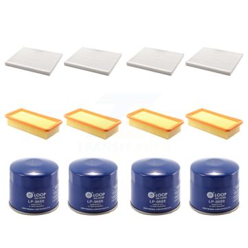 4x Air + 4x Cabin + 4x Engine Oil Filter (12 Total) Kit For Hyundai Accent KFM-102085