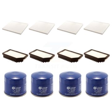 4x Air + 4x Cabin + 4x Engine Oil Filter (12 Total) Kit For Hyundai Accent Kia Rio KFM-102107
