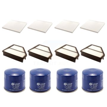 4x Air + 4x Cabin + 4x Engine Oil Filter (12 Total) Kit For Hyundai Genesis Coupe 2.0L KFM-102111