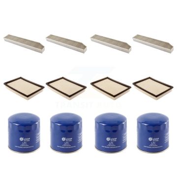 4x Air + 4x Cabin + 4x Engine Oil Filter (12 Total) Kit For Jeep Grand Cherokee KFM-102126