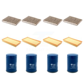 4x Air + 4x Cabin + 4x Engine Oil Filter (12 Total) Kit For Volkswagen Jetta Golf Beetle KFM-102140