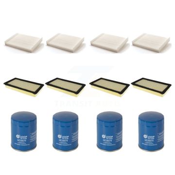 4x Air + 4x Cabin + 4x Engine Oil Filter (12 Total) Kit For Ford Fusion Lincoln MKZ KFM-102145