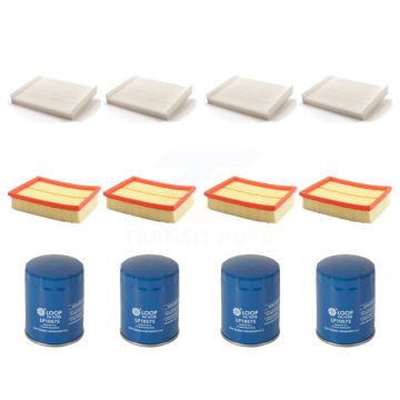 4x Air + 4x Cabin + 4x Engine Oil Filter (12 Total) Kit For 2010-2012 Ford Fusion 3.0L KFM-102146