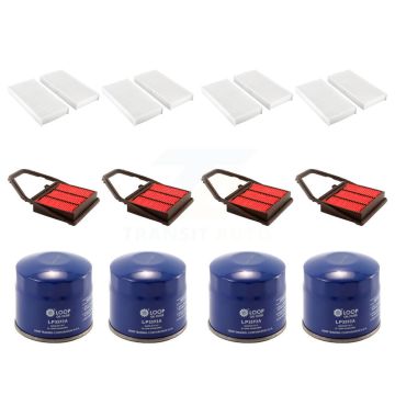 4x Air + 4x Cabin + 4x Engine Oil Filter (12 Total) Kit For 2001-2003 Acura EL 1.7L KFM-102148