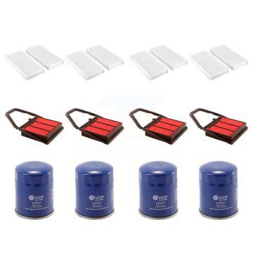 4x Air + 4x Cabin + 4x Engine Oil Filter (12 Total) Kit For Honda Civic Acura EL KFM-102150