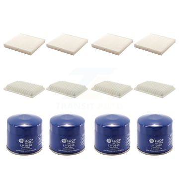 4x Air + 4x Cabin + 4x Engine Oil Filter (12 Total) Kit For 2014 Mitsubishi Lancer 2.0L KFM-102159