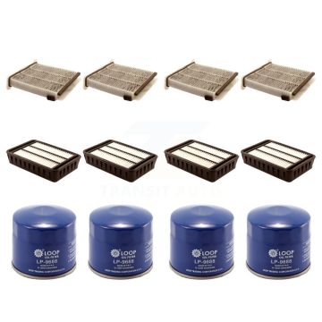 4x Air + 4x Cabin + 4x Engine Oil Filter (12 Total) Kit For Mitsubishi Outlander Lancer KFM-102164