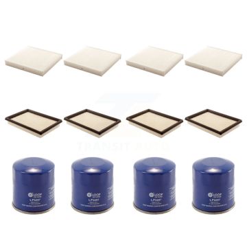 4x Air + 4x Cabin + 4x Engine Oil Filter (12 Total) Kit For 2008 INFINITI FX35 3.5L KFM-102165
