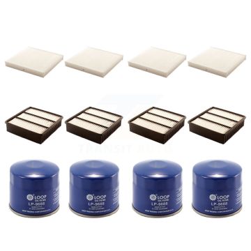 4x Air + 4x Cabin + 4x Engine Oil Filter (12 Total) Kit For Mitsubishi Lancer KFM-102168