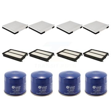 4x Air + 4x Cabin + 4x Engine Oil Filter (12 Total) Kit For 2019-2020 Hyundai Santa Fe KFM-102169