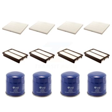 4x Air + 4x Cabin + 4x Engine Oil Filter (12 Total) Kit For 2002 Toyota Corolla 1.8L KFM-102172
