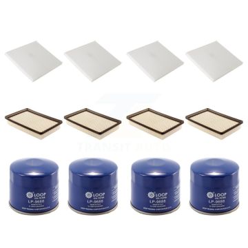 4x Air + 4x Cabin + 4x Engine Oil Filter (12 Total) Kit For Kia Spectra Spectra5 KFM-102173