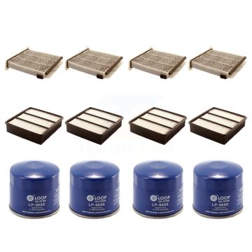 4x Air + 4x Cabin + 4x Engine Oil Filter (12 Total) Kit For Mitsubishi Lancer Outlander KFM-102200