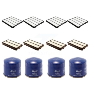 4x Air + 4x Cabin + 4x Engine Oil Filter (12 Total) Kit For 2002 Honda Odyssey 3.5L KFM-102218