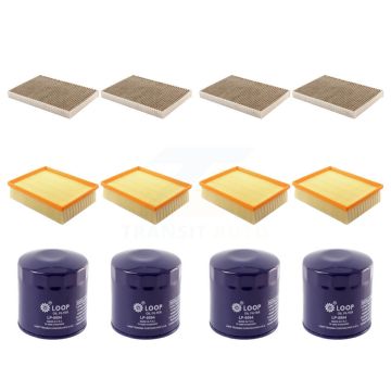 4x Air + 4x Cabin + 4x Engine Oil Filter (12 Total) Kit For Audi A4 Quattro 3.0L KFM-102257