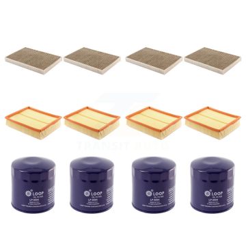 4x Air + 4x Cabin + 4x Engine Oil Filter (12 Total) Kit For Audi A6 Quattro Allroad KFM-102258