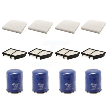4x Air + 4x Cabin + 4x Engine Oil Filter (12 Total) Kit For Honda Civic HR-V KFM-102266