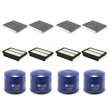 4x Air + 4x Cabin + 4x Engine Oil Filter (12 Total) Kit For 2018-2021 Hyundai Kona KFM-102283
