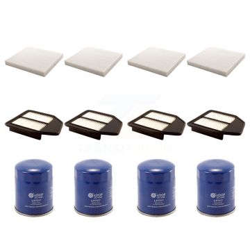 4x Air + 4x Cabin + 4x Engine Oil Filter (12 Total) Kit For Honda Accord Crosstour 2.4L KFM-102302