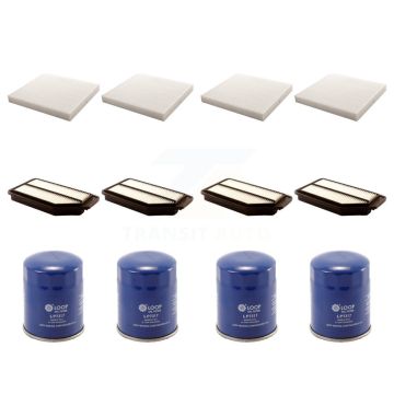 4x Air + 4x Cabin + 4x Engine Oil Filter (12 Total) Kit For 2011-2017 Honda Odyssey KFM-102303