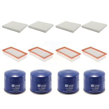4x Air + 4x Cabin + 4x Engine Oil Filter (12 Total) Kit For Kia Rio Hyundai Accent KFM-102333