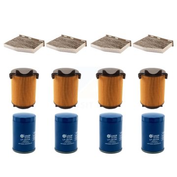 4x Air + 4x Cabin + 4x Engine Oil Filter (12 Total) Kit For Volkswagen Jetta KFM-102335