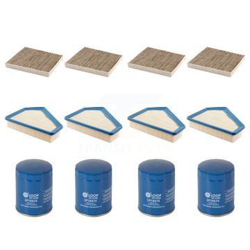4x Air + 4x Cabin + 4x Engine Oil Filter (12 Total) Kit For Cadillac CTS KFM-102354
