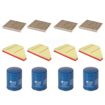4x Air + 4x Cabin + 4x Engine Oil Filter (12 Total) Kit For Chevrolet Cadillac XT5 GMC KFM-102357