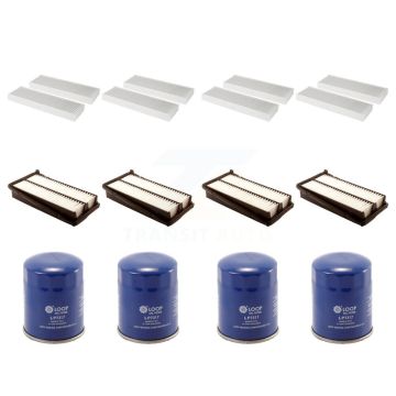4x Air + 4x Cabin + 4x Engine Oil Filter (12 Total) Kit For 2003 Acura TL Base with 3.2L KFM-102400