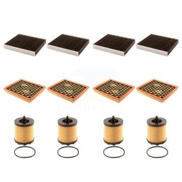 4x Air + 4x Cabin + 4x Engine Cartridge Oil Filter (12 Total) Kit For Buick LaCrosse Saab KFM-102405